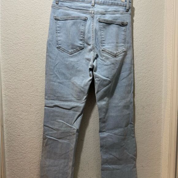 COPY - 👖 ZARA LIGHT WASH STRAIGHT ANKLE LENGTH RAW HEM JEANS size 4 - Picture 3 of 9